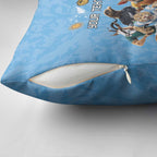 Custom Rugby Southern Hemisphere Pillow Cover Argentina AUNZ South Africa Mascot Blue - Aussie Hoodie
