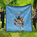 Custom Rugby Southern Hemisphere Quilt Argentina AUNZ South Africa Mascot Blue - Aussie Hoodie