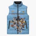 Custom Rugby Southern Hemisphere Sleeveless Puffer Jacket Argentina AUNZ South Africa Mascot Blue - Aussie Hoodie