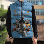 Custom Rugby Southern Hemisphere Sleeveless Puffer Jacket Argentina AUNZ South Africa Mascot Blue - Aussie Hoodie