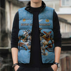 Custom Rugby Southern Hemisphere Sleeveless Puffer Jacket Argentina AUNZ South Africa Mascot Blue - Aussie Hoodie