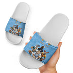 Custom Rugby Southern Hemisphere Slide Sandals Argentina AUNZ South Africa Mascot Blue - Aussie Hoodie