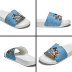 Custom Rugby Southern Hemisphere Slide Sandals Argentina AUNZ South Africa Mascot Blue - Aussie Hoodie