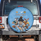 Custom Rugby Southern Hemisphere Spare Tire Cover Argentina AUNZ South Africa Mascot Blue - Aussie Hoodie