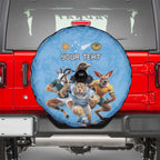 Custom Rugby Southern Hemisphere Spare Tire Cover Argentina AUNZ South Africa Mascot Blue - Aussie Hoodie