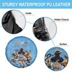 Custom Rugby Southern Hemisphere Spare Tire Cover Argentina AUNZ South Africa Mascot Blue - Aussie Hoodie