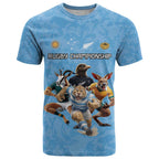 Custom Rugby Southern Hemisphere T Shirt Argentina AUNZ South Africa Mascot Blue - Aussie Hoodie
