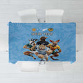 Custom Rugby Southern Hemisphere Tablecloth Argentina AUNZ South Africa Mascot Blue - Aussie Hoodie