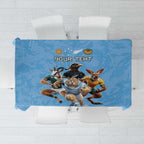 Custom Rugby Southern Hemisphere Tablecloth Argentina AUNZ South Africa Mascot Blue - Aussie Hoodie