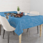 Custom Rugby Southern Hemisphere Tablecloth Argentina AUNZ South Africa Mascot Blue - Aussie Hoodie