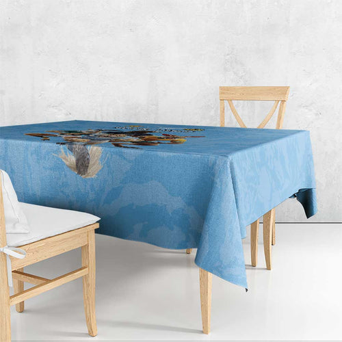 Custom Rugby Southern Hemisphere Tablecloth Argentina AUNZ South Africa Mascot Blue - Aussie Hoodie
