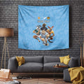 Custom Rugby Southern Hemisphere Tapestry Argentina AUNZ South Africa Mascot Blue - Aussie Hoodie