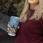 Custom Rugby Southern Hemisphere Tumbler Cup Argentina AUNZ South Africa Mascot Blue - Aussie Hoodie