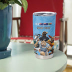 Custom Rugby Southern Hemisphere Tumbler Cup Argentina AUNZ South Africa Mascot Blue - Aussie Hoodie