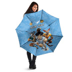 Custom Rugby Southern Hemisphere Umbrella Argentina AUNZ South Africa Mascot Blue - Aussie Hoodie