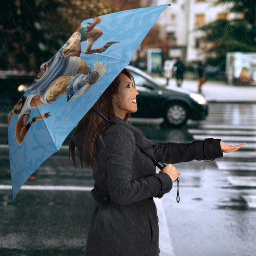 Custom Rugby Southern Hemisphere Umbrella Argentina AUNZ South Africa Mascot Blue - Aussie Hoodie