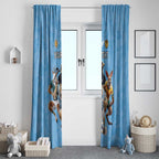 Custom Rugby Southern Hemisphere Window Curtain Argentina AUNZ South Africa Mascot Blue - Aussie Hoodie