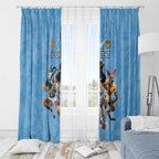Custom Rugby Southern Hemisphere Window Curtain Argentina AUNZ South Africa Mascot Blue - Aussie Hoodie