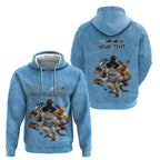 Custom Rugby Southern Hemisphere Zip Hoodie Argentina AUNZ South Africa Mascot Blue - Aussie Hoodie