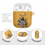 Custom Rugby Southern Hemisphere AirPods Case Argentina AUNZ South Africa Mascot Gold - Aussie Hoodie