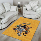 Custom Rugby Southern Hemisphere Area Rug Argentina AUNZ South Africa Mascot Gold - Aussie Hoodie