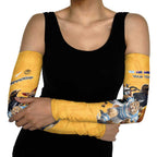 Custom Rugby Southern Hemisphere Arm Sleeves Argentina AUNZ South Africa Mascot Gold - Aussie Hoodie