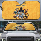 Custom Rugby Southern Hemisphere Auto Sun Shade Argentina AUNZ South Africa Mascot Gold - Aussie Hoodie