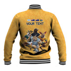 Custom Rugby Southern Hemisphere Baseball Jacket Argentina AUNZ South Africa Mascot Gold - Aussie Hoodie