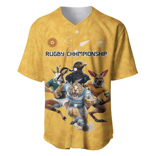 Custom Rugby Southern Hemisphere Baseball Jersey Argentina AUNZ South Africa Mascot Gold - Aussie Hoodie