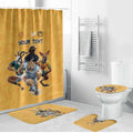 Custom Rugby Southern Hemisphere Bathroom Set Argentina AUNZ South Africa Mascot Gold - Aussie Hoodie