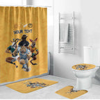 Custom Rugby Southern Hemisphere Bathroom Set Argentina AUNZ South Africa Mascot Gold - Aussie Hoodie