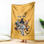 Custom Rugby Southern Hemisphere Blanket Argentina AUNZ South Africa Mascot Gold - Aussie Hoodie