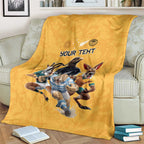 Custom Rugby Southern Hemisphere Blanket Argentina AUNZ South Africa Mascot Gold - Aussie Hoodie