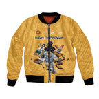 Custom Rugby Southern Hemisphere Bomber Jacket Argentina AUNZ South Africa Mascot Gold - Aussie Hoodie