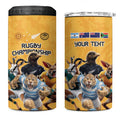 Custom Rugby Southern Hemisphere 4 in 1 Can Cooler Tumbler Argentina AUNZ South Africa Mascot Gold - Aussie Hoodie