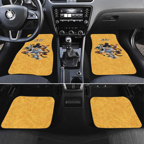 Custom Rugby Southern Hemisphere Car Mats Argentina AUNZ South Africa Mascot Gold - Aussie Hoodie