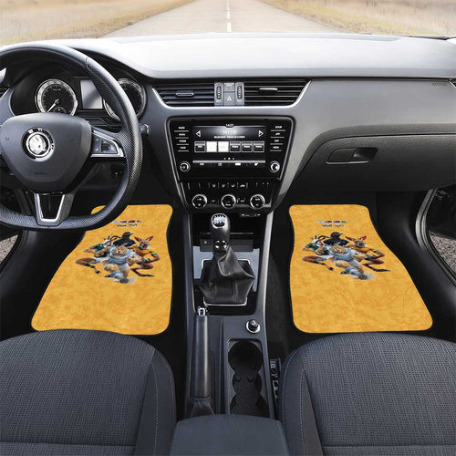 Custom Rugby Southern Hemisphere Car Mats Argentina AUNZ South Africa Mascot Gold - Aussie Hoodie