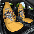 Custom Rugby Southern Hemisphere Car Seat Cover Argentina AUNZ South Africa Mascot Gold - Aussie Hoodie