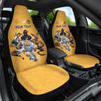 Custom Rugby Southern Hemisphere Car Seat Cover Argentina AUNZ South Africa Mascot Gold - Aussie Hoodie