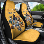 Custom Rugby Southern Hemisphere Car Seat Cover Argentina AUNZ South Africa Mascot Gold - Aussie Hoodie
