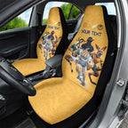 Custom Rugby Southern Hemisphere Car Seat Cover Argentina AUNZ South Africa Mascot Gold - Aussie Hoodie