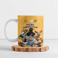 Custom Rugby Southern Hemisphere Ceramic Mug Argentina AUNZ South Africa Mascot Gold - Aussie Hoodie