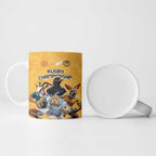 Custom Rugby Southern Hemisphere Ceramic Mug Argentina AUNZ South Africa Mascot Gold - Aussie Hoodie
