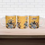 Custom Rugby Southern Hemisphere Ceramic Mug Argentina AUNZ South Africa Mascot Gold - Aussie Hoodie