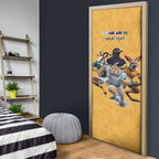 Custom Rugby Southern Hemisphere Door Cover Argentina AUNZ South Africa Mascot Gold - Aussie Hoodie