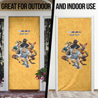 Custom Rugby Southern Hemisphere Door Cover Argentina AUNZ South Africa Mascot Gold - Aussie Hoodie