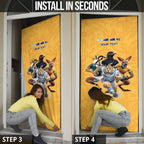 Custom Rugby Southern Hemisphere Door Cover Argentina AUNZ South Africa Mascot Gold - Aussie Hoodie