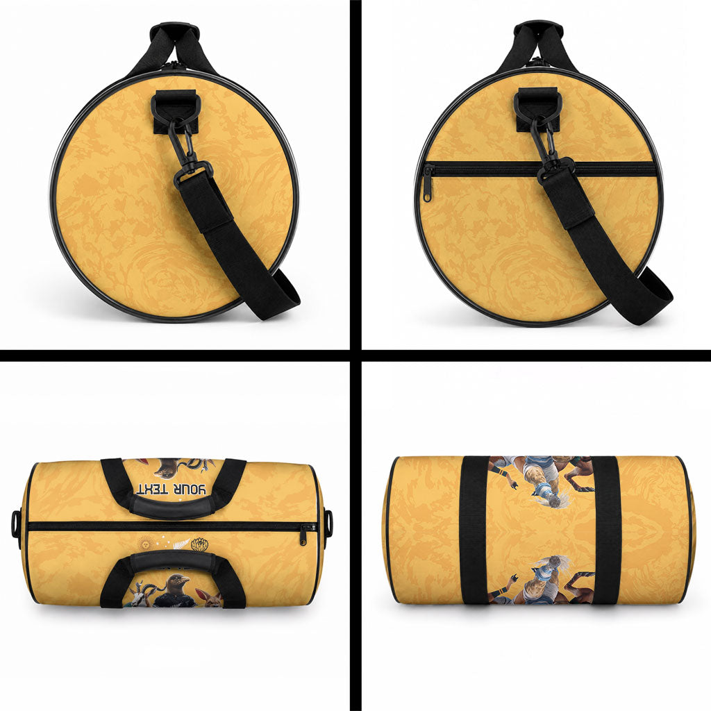 Custom Rugby Southern Hemisphere Duffle Bag Argentina AUNZ South Africa Mascot Gold