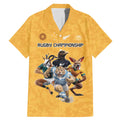 Custom Rugby Southern Hemisphere Family Matching Mermaid Dress and Hawaiian Shirt Argentina AUNZ South Africa Mascot Gold - Aussie Hoodie