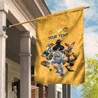 Custom Rugby Southern Hemisphere Garden Flag Argentina AUNZ South Africa Mascot Gold - Aussie Hoodie